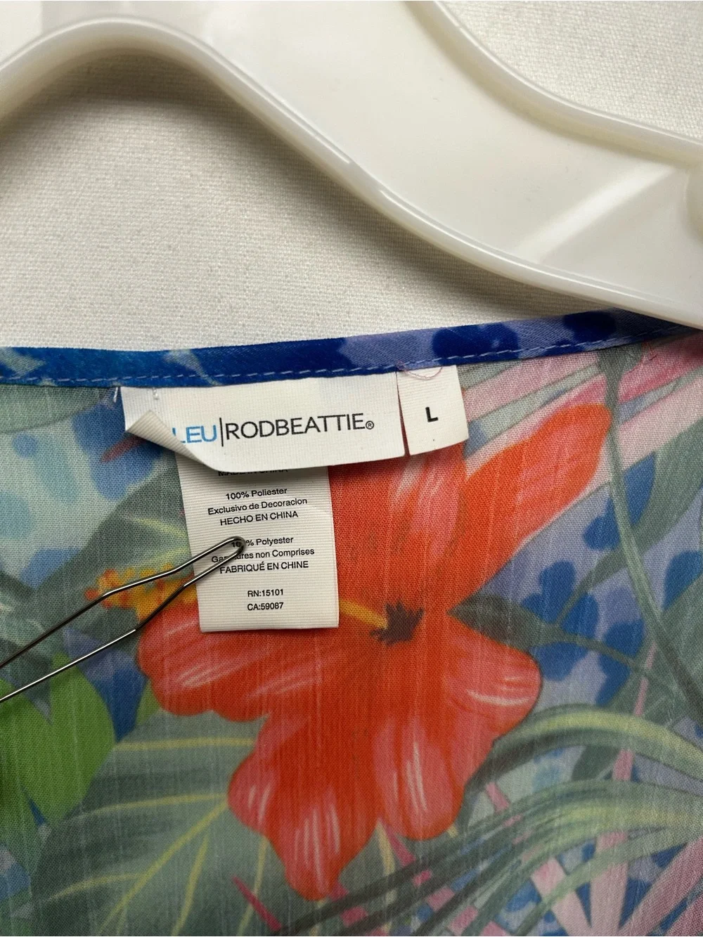 Bleu Rod Beattie Blue Tropical Floral Swim Cover-Up - Picture 3 of 12